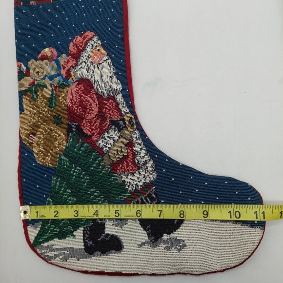 Riverdale Christmas Stocking Santa Tapestry Woven Multi-colored - Picture 7 of 9